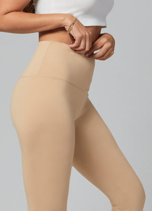 Ivy Ultra Soft High Rise Leggings - Nude Khaki Beige