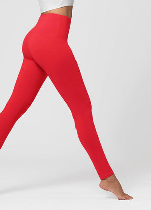 Ivy Ultra Soft High Rise Leggings - Red