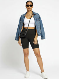Ivy Super Ultra Soft High Waisted Yoga Shorts - Black