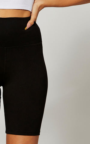 Ivy Super Ultra Soft High Waisted Yoga Shorts - Black