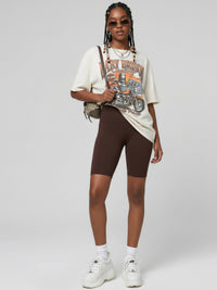 Ivy Super Ultra Soft High Waisted Yoga Shorts - Brown