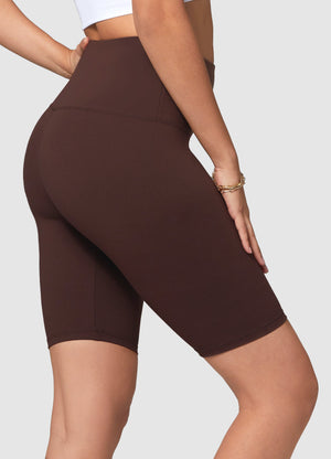 Ivy Super Ultra Soft High Waisted Yoga Shorts - Brown