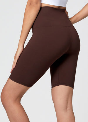 Ivy Super Ultra Soft High Waisted Yoga Shorts - Brown