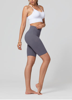 Ivy Super Ultra Soft High Waisted Yoga Shorts - Charcoal Grey