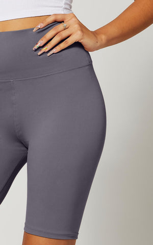 Ivy Super Ultra Soft High Waisted Yoga Shorts - Charcoal Grey