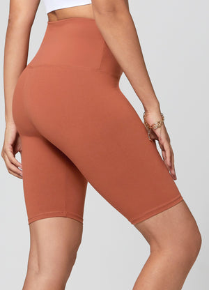 Ivy Super Ultra Soft High Waisted Yoga Shorts - Copper