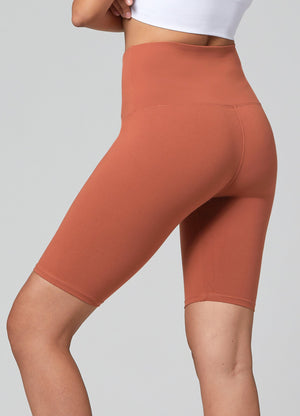 Ivy Super Ultra Soft High Waisted Yoga Shorts - Copper