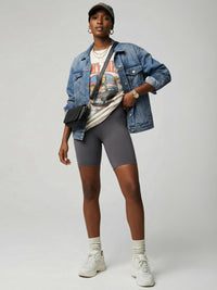 Ivy Super Ultra Soft High Waisted Yoga Shorts - Dark Charcoal