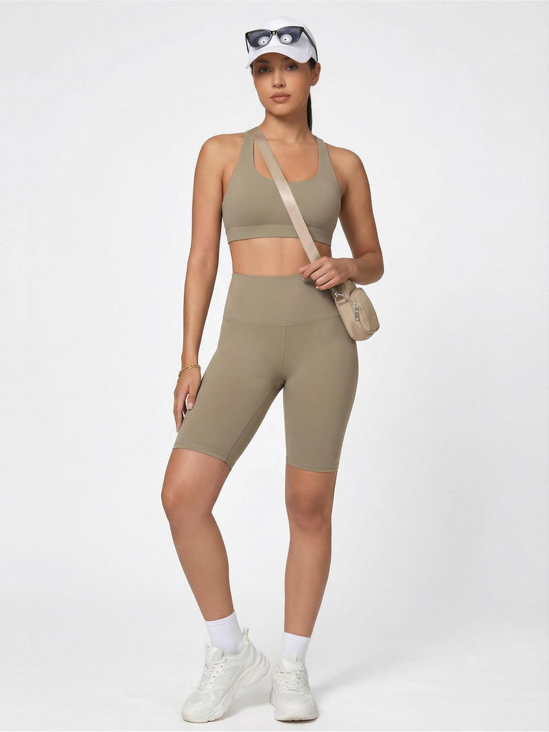Ivy Super Ultra Soft High Waisted Yoga Shorts - Desert