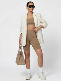 Ivy Super Ultra Soft High Waisted Yoga Shorts - Mocha