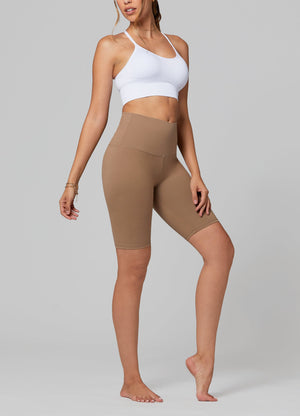 Ivy Super Ultra Soft High Waisted Yoga Shorts - Mocha