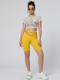 Ivy Super Ultra Soft High Waisted Yoga Shorts - Mustard