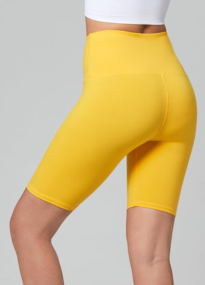 Ivy Super Ultra Soft High Waisted Yoga Shorts - Mustard