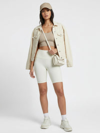 Ivy Super Ultra Soft High Waisted Yoga Shorts - Off White