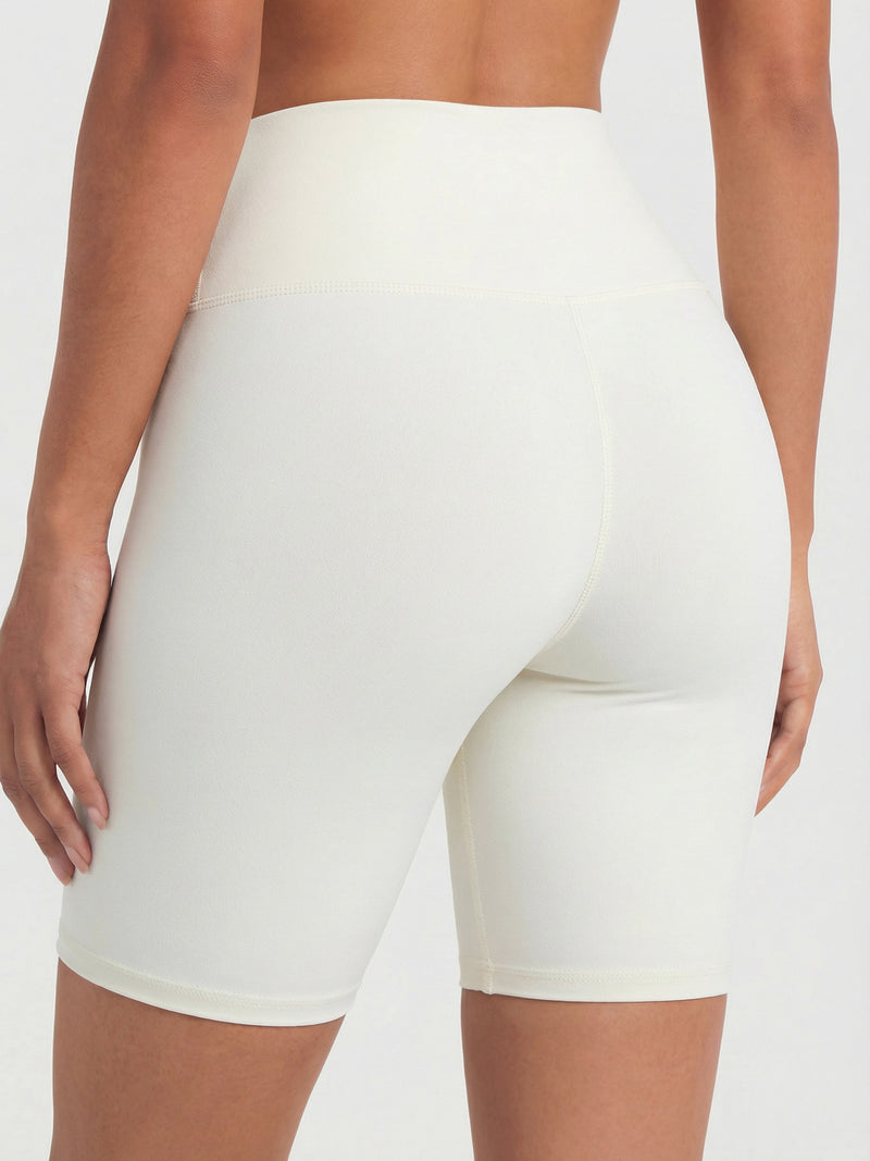 Ivy Super Ultra Soft High Waisted Yoga Shorts - Off White