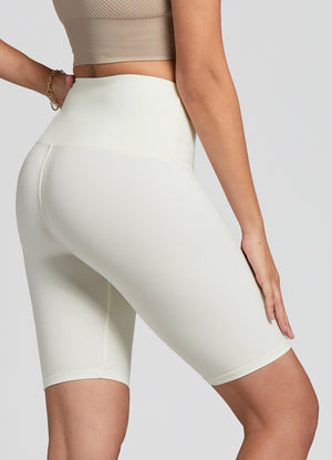 Ivy Super Ultra Soft High Waisted Yoga Shorts - Off White