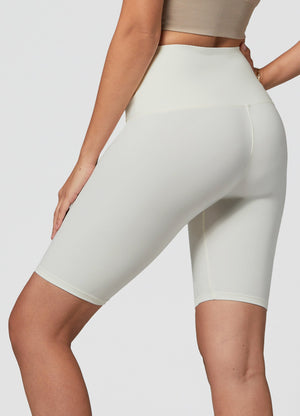 Ivy Super Ultra Soft High Waisted Yoga Shorts - Off White