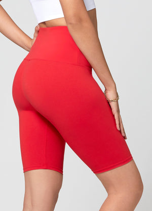 Ivy Super Ultra Soft High Waisted Yoga Shorts - Red