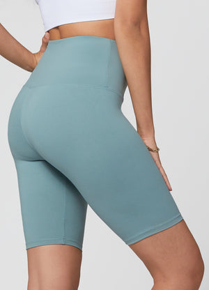 Ivy Super Ultra Soft High Waisted Yoga Shorts - Sea Blue