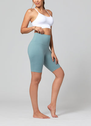Ivy Super Ultra Soft High Waisted Yoga Shorts - Sea Blue