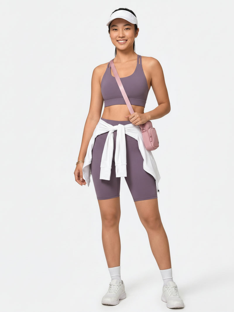 Ivy Super Ultra Soft High Waisted Yoga Shorts - Vintage Violet