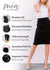 Mia High-Waisted Bodycon Midi Skirt with Back Slit - Black