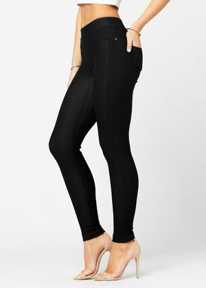 Ava Full Length Premium Stretch Everyday Jeggings - Black