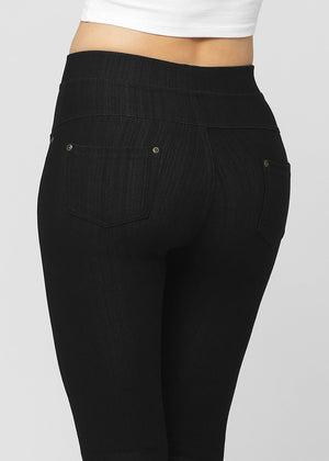 Ava Capri Length Premium Stretch Everyday Jeggings - Black