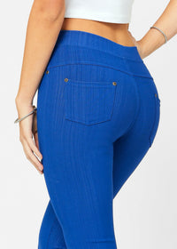 Ava Capri Length Premium Stretch Everyday Jeggings - Royal Blue