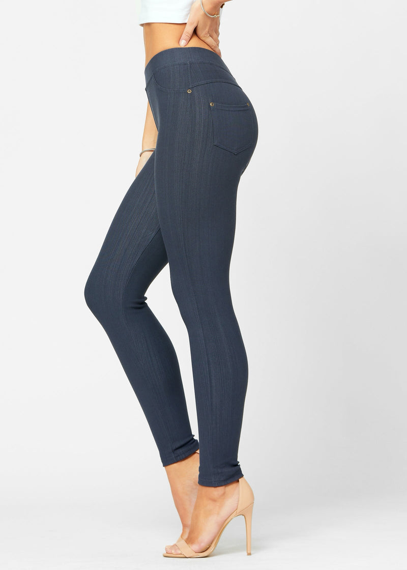 Ava Full Length Premium Stretch Everyday Jeggings - Charcoal Grey