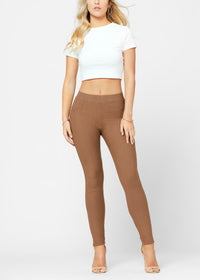 Ava Full Length Premium Stretch Everyday Jeggings - Mocha Brown