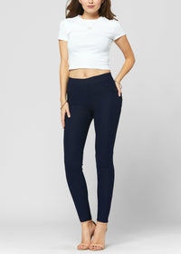 Ava Full Length Premium Stretch Everyday Jeggings - Indigo Blue