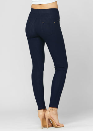 Ava Full Length Premium Stretch Everyday Jeggings - Indigo Blue