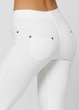 Ava Full Length Premium Stretch Everyday Jeggings - Off White