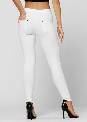 Ava Full Length Premium Stretch Everyday Jeggings - Off White