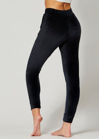 Noelle Ultra Soft Velour Joggers - Charcoal Grey