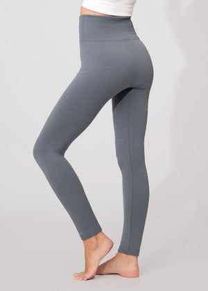 Elsa High Waisted Knit Fleece Lined Leggings - Winter Warm Leggings - Teal