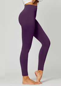 Elsa High Waisted Fleece Lined Leggings - Winter Warm Leggings - Royal Purple