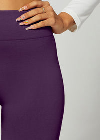 Elsa High Waisted Fleece Lined Leggings - Winter Warm Leggings - Royal Purple