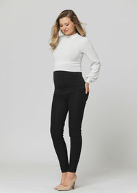Ava Maternity Premium Stretch Everyday Jeggings - Black