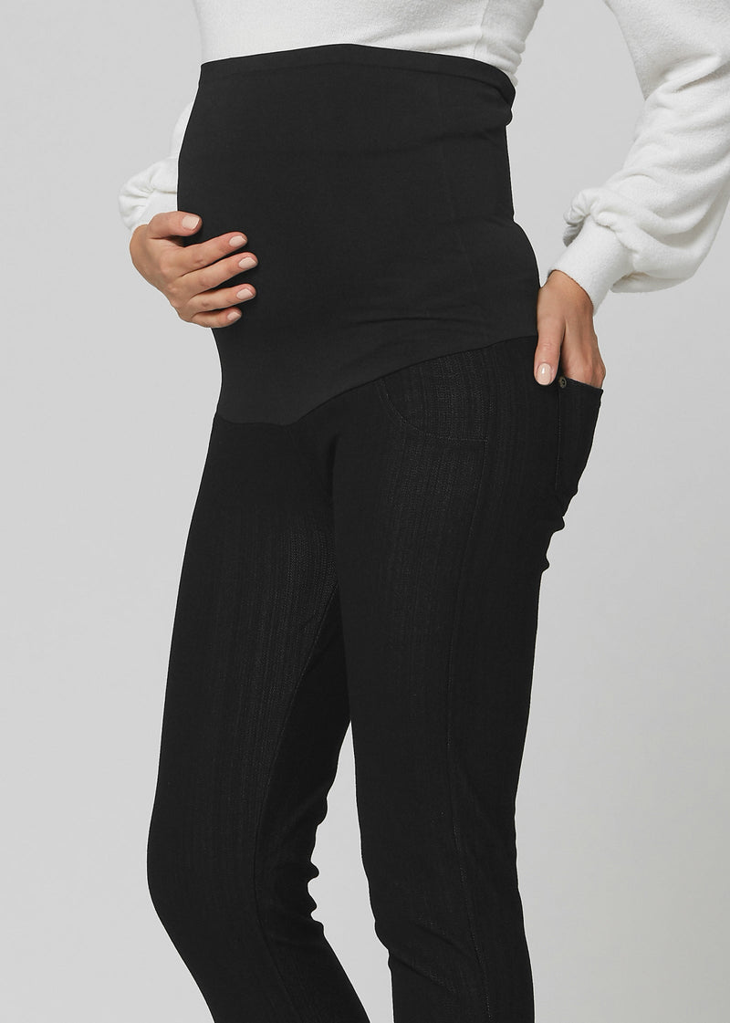 Ava Maternity Premium Stretch Everyday Jeggings - Black