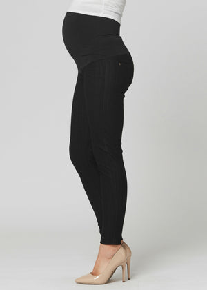 Ava Maternity Premium Stretch Everyday Jeggings - Black