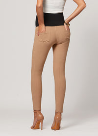 Ava Maternity Premium Stretch Everyday Jeggings - Beige Khaki