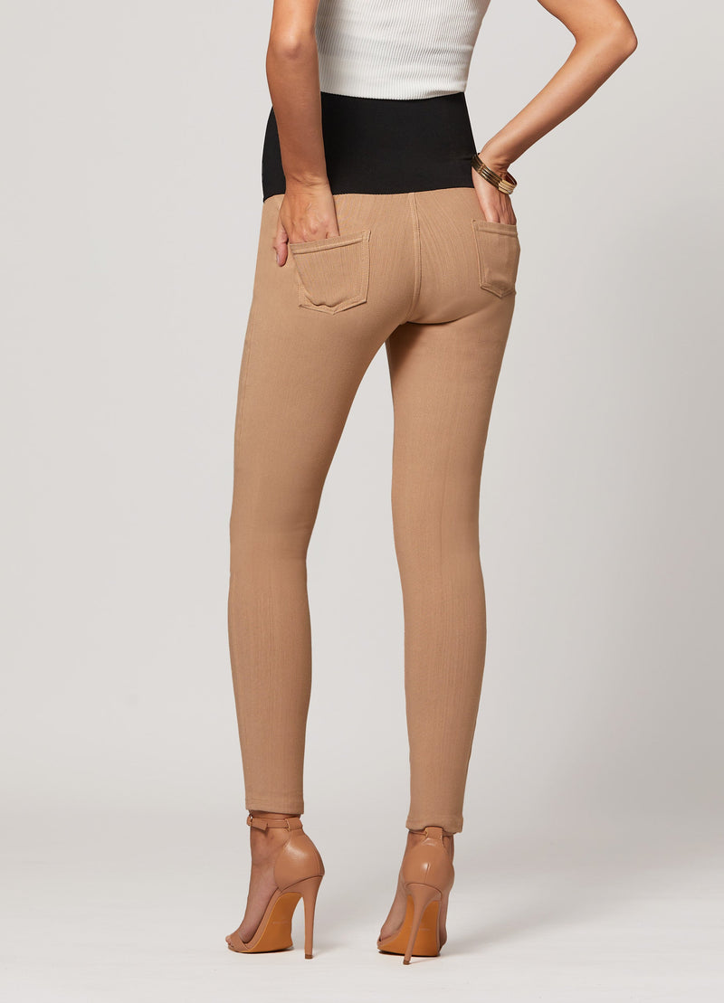 Ava Maternity Premium Stretch Everyday Jeggings - Beige Khaki