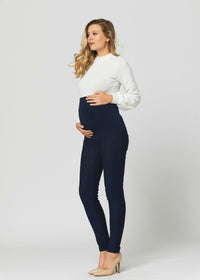 Ava Maternity Premium Stretch Everyday Jeggings - Indigo Blue