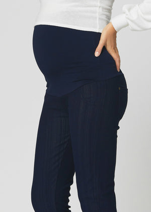 Ava Maternity Premium Stretch Everyday Jeggings - Indigo Blue