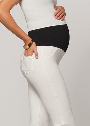Ava Maternity Premium Stretch Everyday Jeggings - Off White