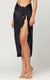Women's Swimsuit Cover Up - Midi Sarong Skirt Wrap - Black