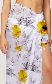 Women's Swimsuit Cover Up - Midi Sarong Skirt Wrap - Blooming
