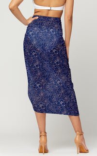 Women's Swimsuit Cover Up - Midi Sarong Skirt Wrap - Fleur